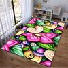 Abstract Floral and Leaf Design Non-slip Rug Suitable for Living Room and Bedroom Sofas