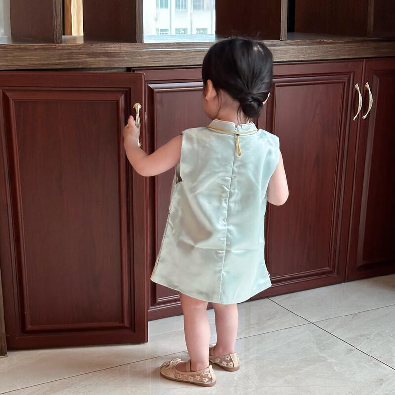FADOBABY Girls' Chinese Style Summer Qipao Dress