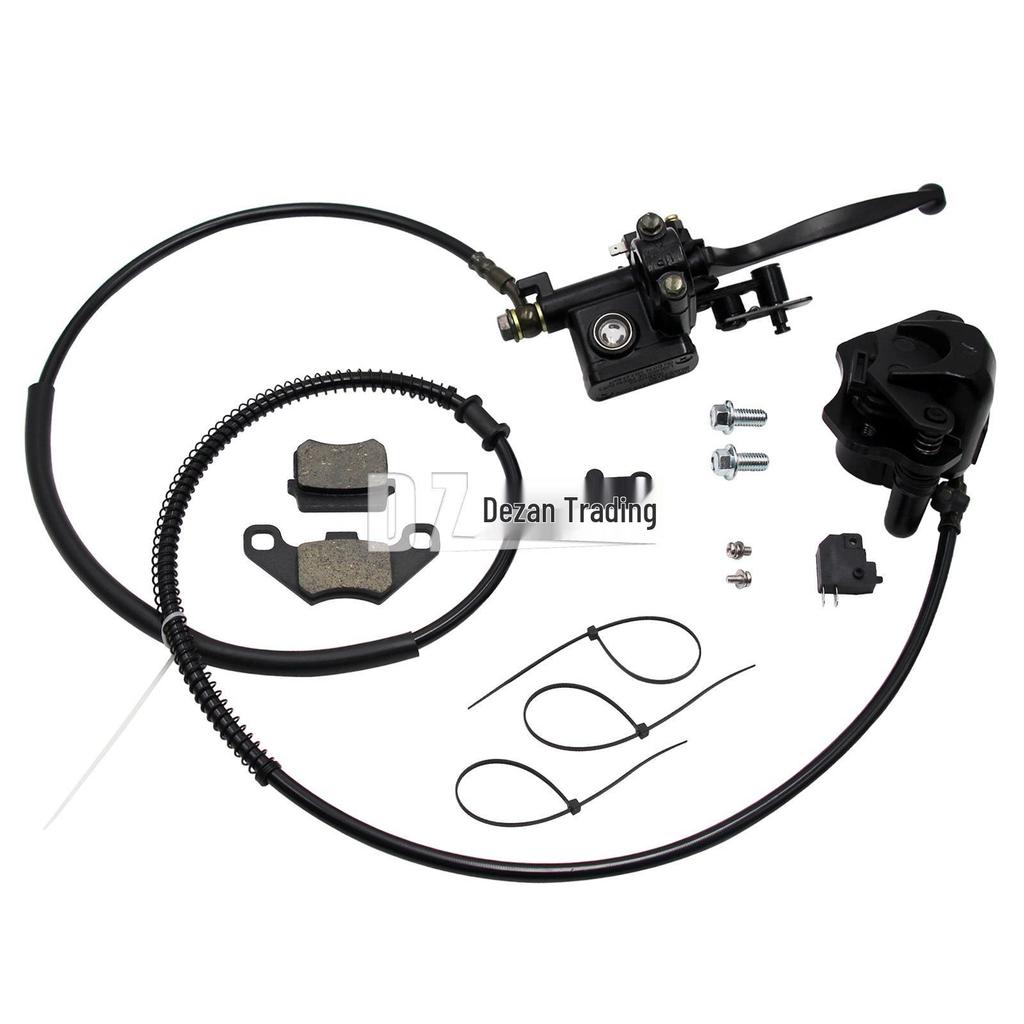 ATV Beach Car 110-125cc Rear Hand-Controlled Disc Brake Master Cylinder & Caliper Assembly with Brake Pads