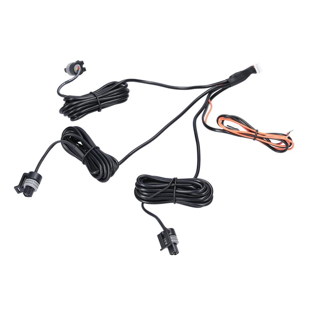 Triple Display Air Pressure Guage LED Digital Air Suspension Gauge 0-220PSI with 1/8NPT Sensors 1/8NPT Air Pressure Gauge