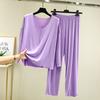 Summer Modal Pajamas Sets  Short Sleeve Top and Pants Women Soft Sleepwear Suit Home Women Female Sleepwear