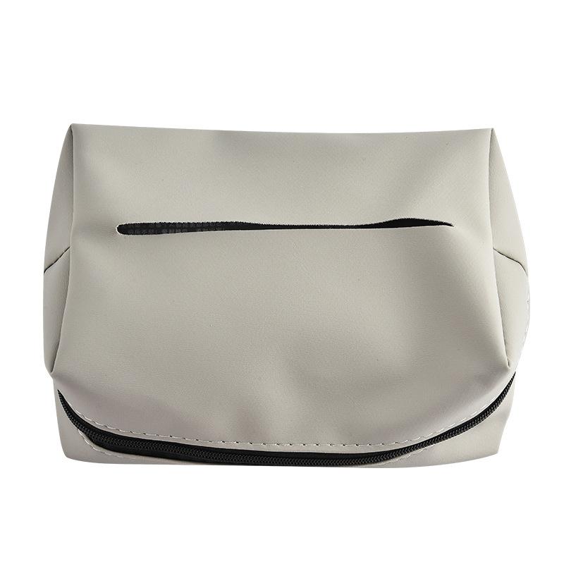 

1pcs Leather Car Tissue Box, Sunshade Seat Backrest Suspension Tissue Box, Car Armrest Box, Car Storage And Organization серый