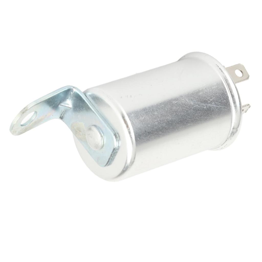 Akozon Auto Blinker Relais Einheit 3 Pin 502096 Wasserdichte Aluminiumlegierung Auto Relais für Fiat Jaguar Lotus Silber