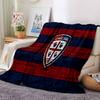 Cagliari Fußball Club Wappen Flanelldecke, Weiches Polyester, Modernes Design, Ganzjahres für Camping, Reisen, Geschenke für Feiertage oder Geburtstage