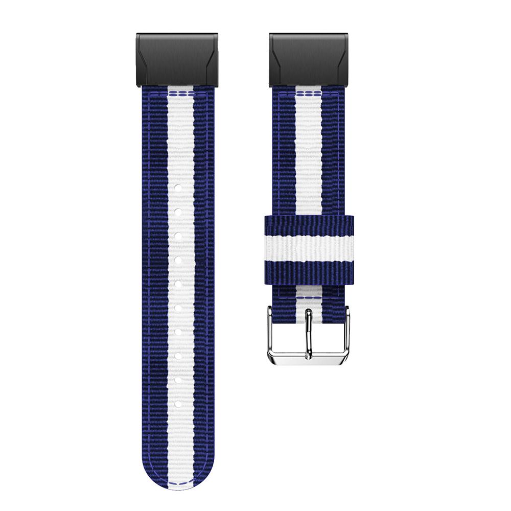 

Nylon Watch Band Strap Replacement for Garmin Fenix 5 Blue/White/Blue