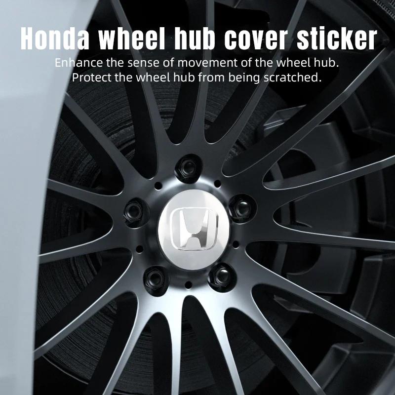 4Pcs 56mm Car Wheel Center Emblem Sticker Hub Cap Badge For Honda Mugen Power TypeR Jazz City Civic Accord FIT HRV XRV CRV GK5