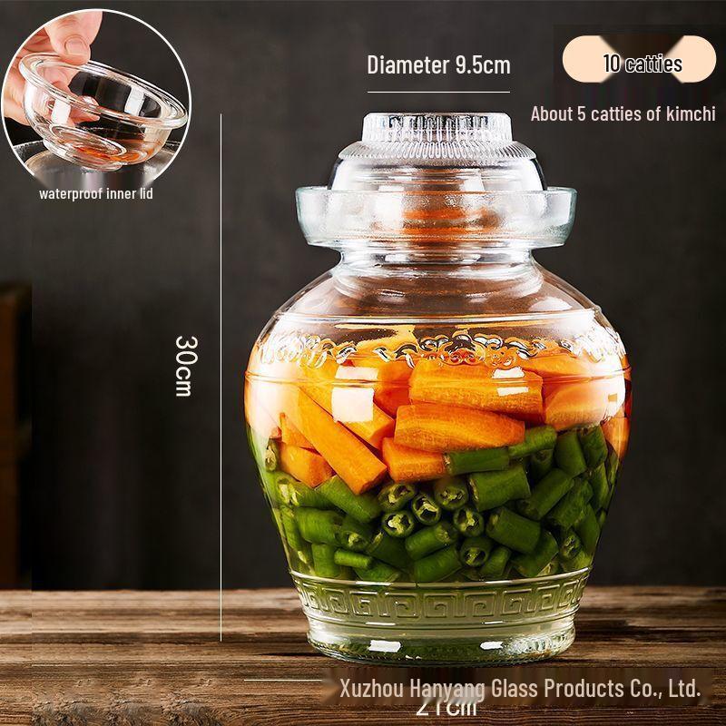 ZISIZ Large Thick Glass Pickling Jar