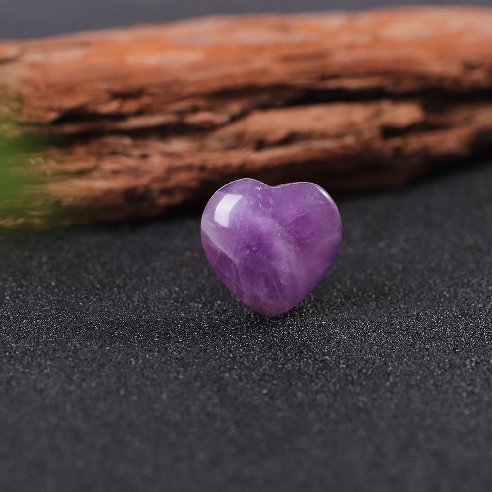 8x20mm Natural Stone Peach Heart Pendant - Crystal, Jade, Agate Gem for DIY Jewelry