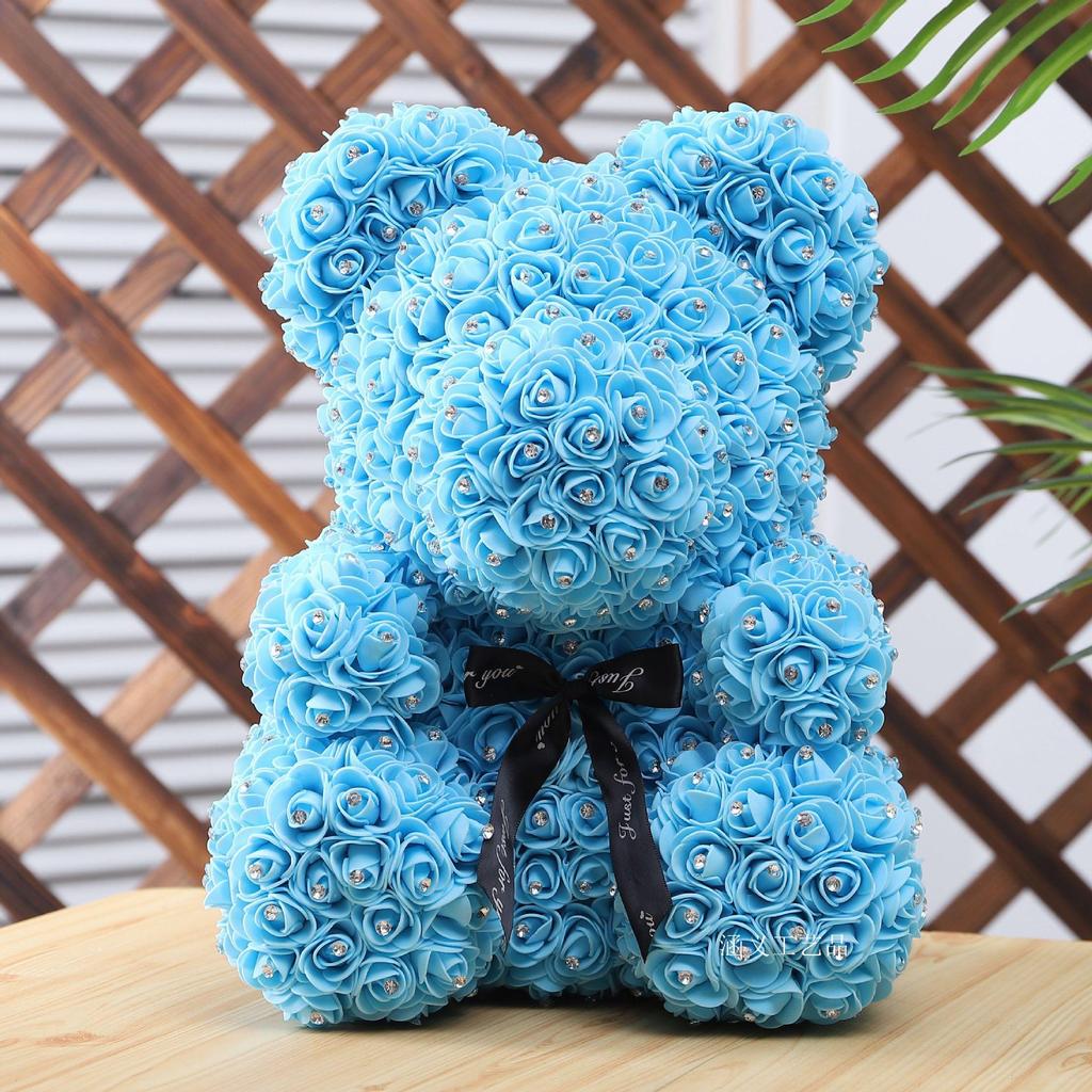 Creative Mother's Day Gift Rose Bear Eternal Flower Rose Bear Gift Box Diamond Bear
