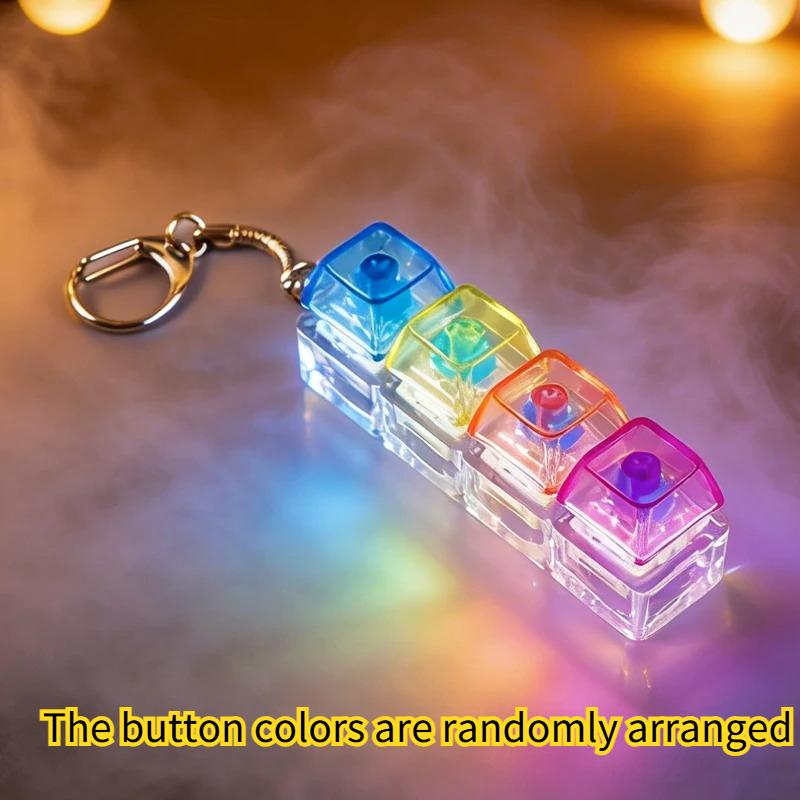 

New Keys Finger Keyboard Keycap Stress Relief Fidget Keychain Pass The Time Key Button Pinch Toy Adult