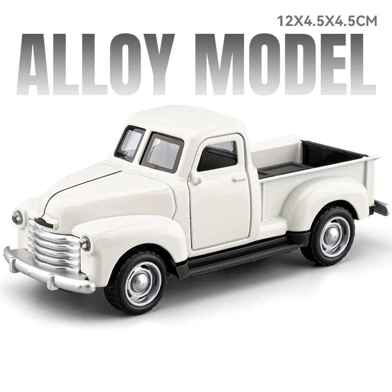 1:36 Scale Old Style Pickup Truck Model Toy Car Realistic Static Design Cross-Country Vehicle Models Toys Great Collectible