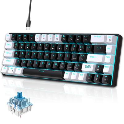 60% RGB Backlit Mechanical Gaming Keyboard - 68-Key (Blue/Red Switch) for PC, Laptop, and MAC