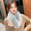 Écharpe d'hiver en fausse fourrure pour femme, couleur unie, large et chaude, avec boucle à clip, cache-cou, accessoires de mode