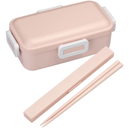 Skater Bento Box, 530ml, Single Tier, Made In Japan, for Women, with 4-Point Locking for Leak-Resistant Storage, Dishwasher and Microwave Safe, Dusky