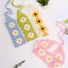 Multicolor Knit Handkerchief Crochet Sweet Bohemian Style Headpiece Floral Woven Headband Women
