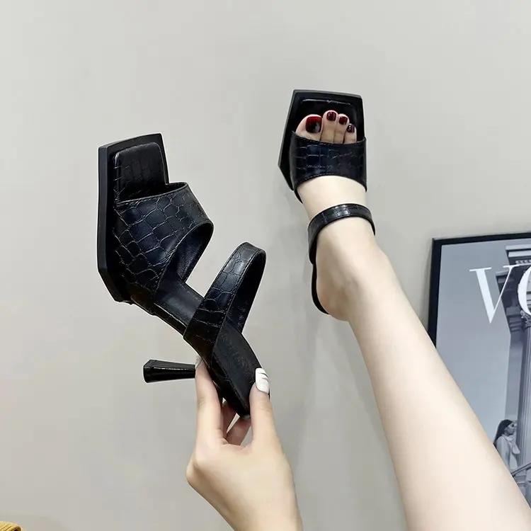 Women's Shoes Slippers High Heels Sandals Woman Slides Sexy Stiletto Heels Luxury Designer Elegant Party Dress