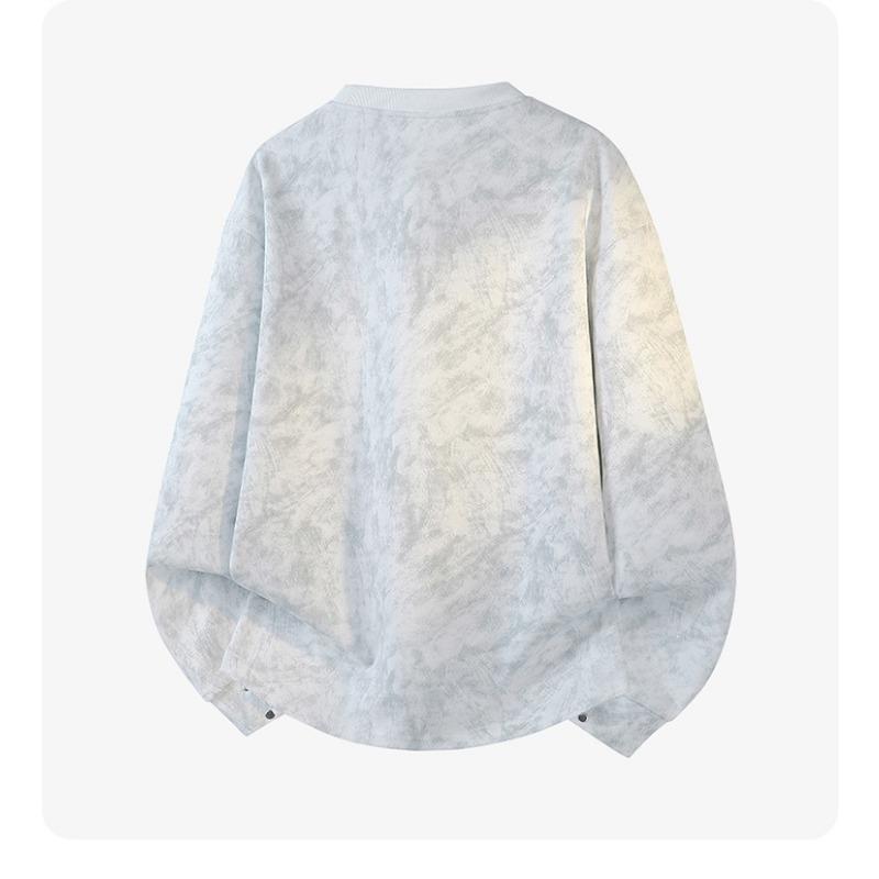 Men S Vintage Loose Fit Crew Neck Long Sleeve Sweatshirt For Teens
