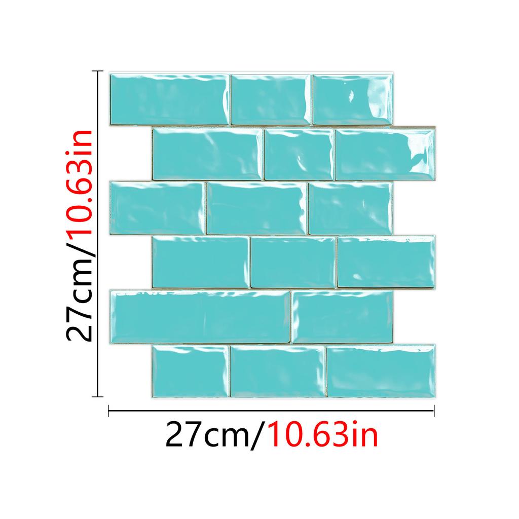 Special Shaped Marble Embossing Tiles Wall Sticker Kitchen Oil-Proof Bathroom Washbasin Art Mural Decals