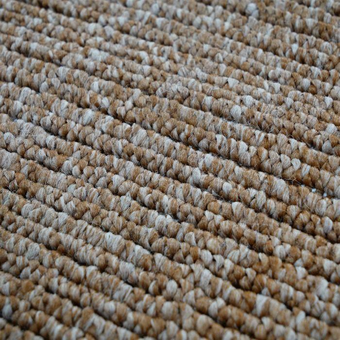 Jute-look Rug with Beige Stripe Pattern 120x160