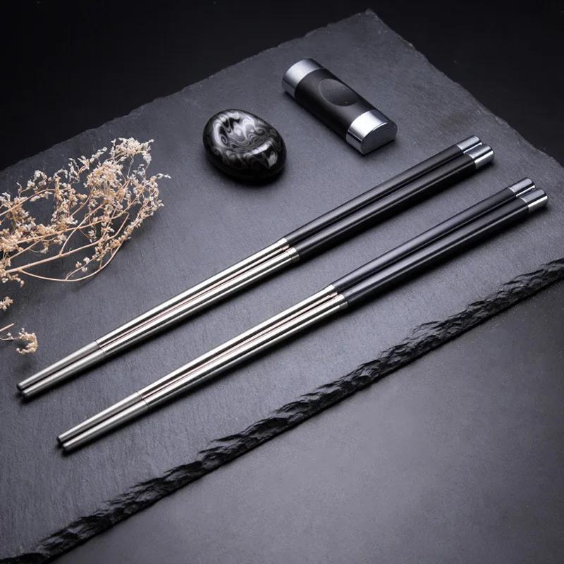 Metal Chopsticks Stainless Steel Chinese Chopsticks Japanese Wand Metal Food Sticks Korean Sushi Noodles Chopsticks Reusable