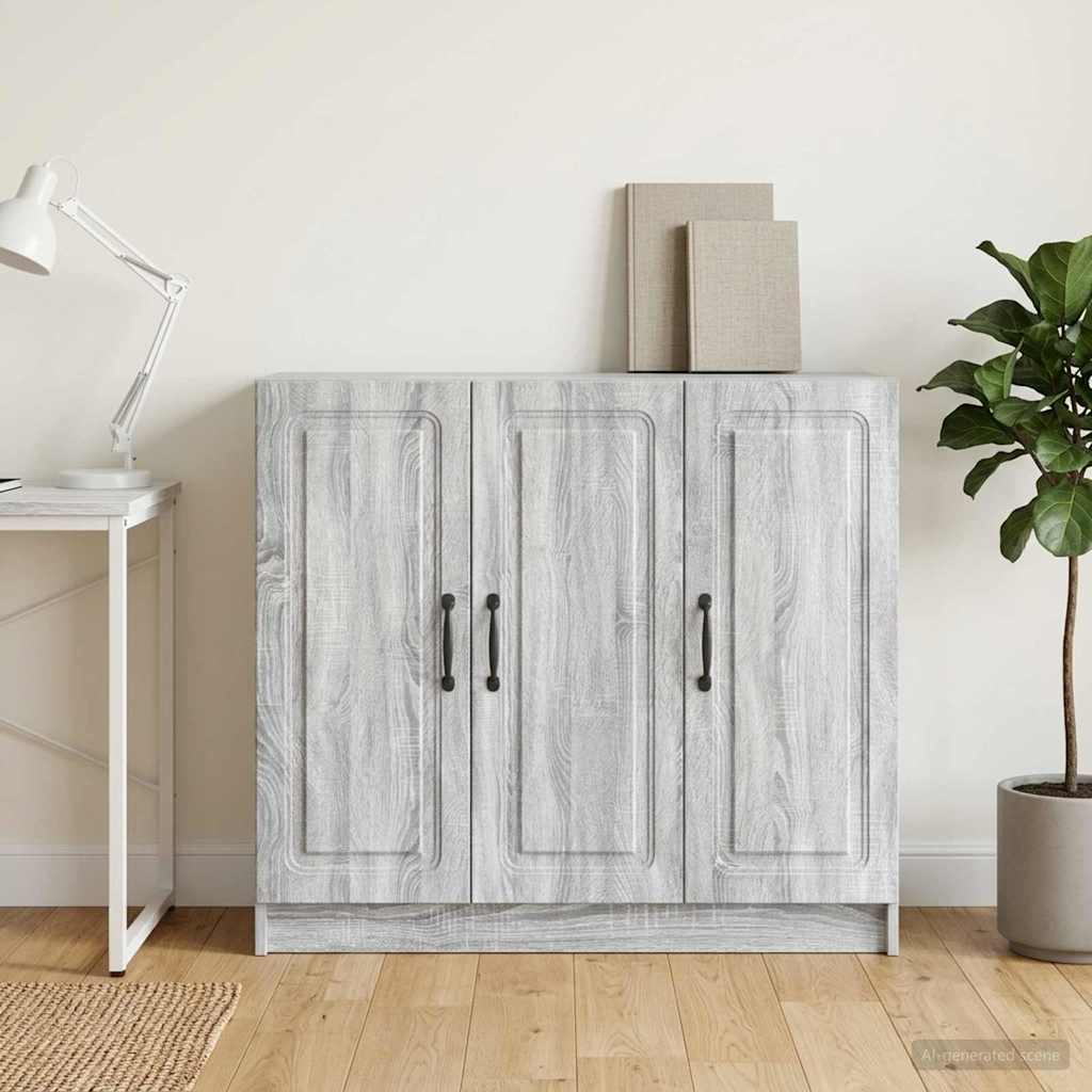 Sideboard Grey Sonoma 89 x 34.5 x 77 cm Engineered Wood