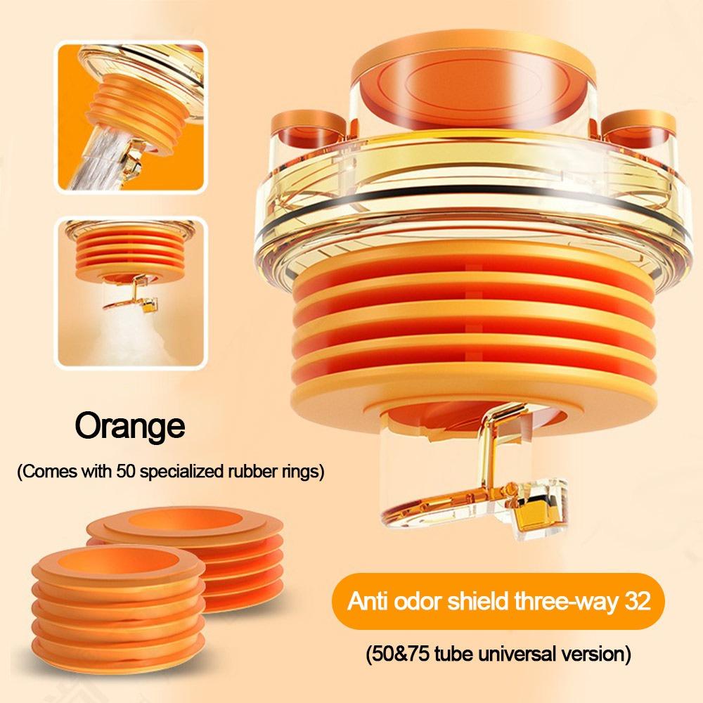 

Адаптер сливной трубы раковины с защитой от запаха, уплотнительное кольцо, многофункциональный кухонный сифон для раковины, тройник для подключения к канализации, соединитель для водопроводной трубы посудомоечной машины оранжевый