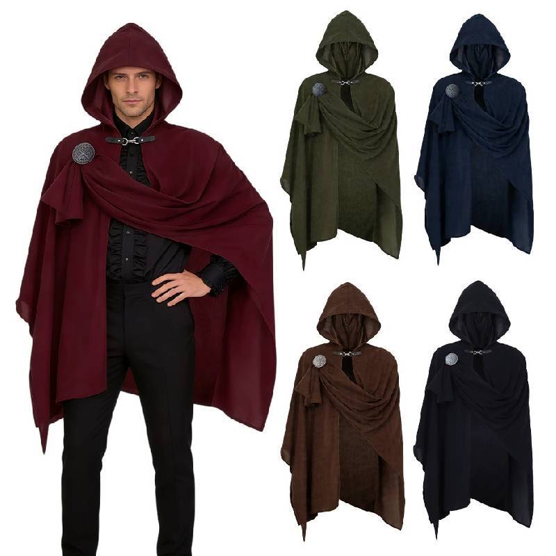 Medieval Soul Reaper Cosplay Cloak With Wrinkled Design For Halloween And Cosplay Events