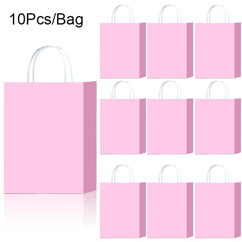 10PC/Bag Gift Bags Party Supplies White Pink Khaki Laser Bridal Showers With Handles Birthday Parties Multiple Options Available