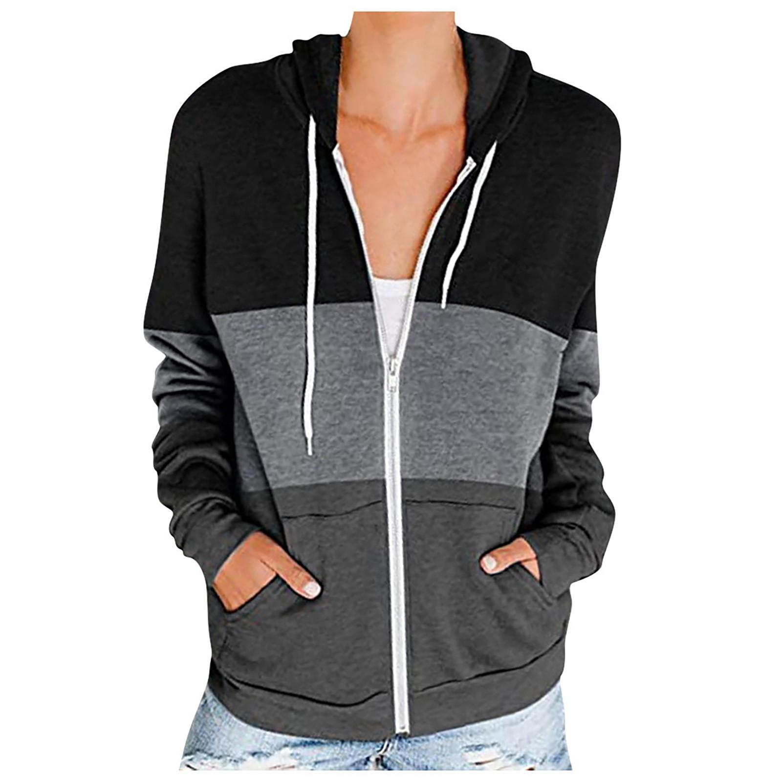 

Women s Hoodie Sweatshirt Casual Pullover Tunic Top Long Sleeve Shirt M чорний