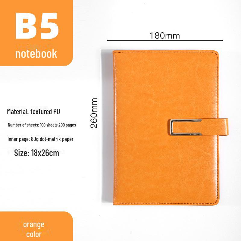 Premium Business Leather Notebook Gift Set with Custom Logo, A5/B5 Sizes, Thick Conference Notepad