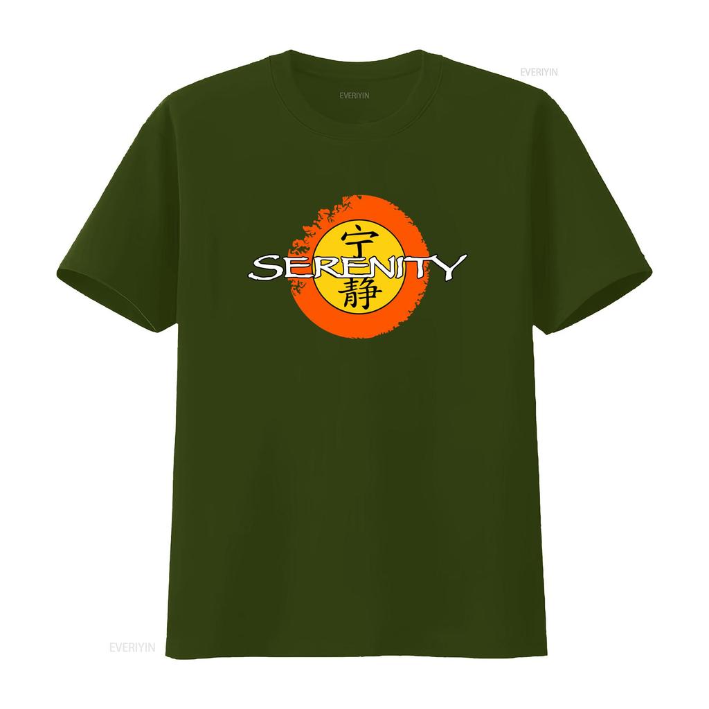 Firefly Serenity Logo Cotton T Shirt Perfect for Fans of the Classic Sci Fi Series Vintage Washed Top For Everyday Wear Casual
