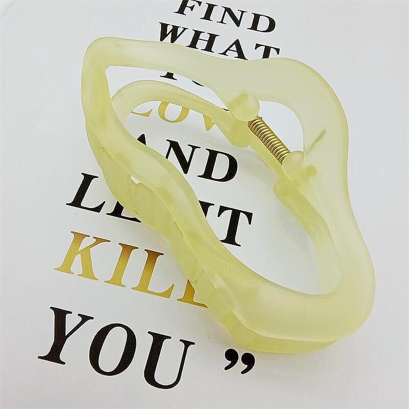 Korean Transparent Frosted Jelly Hair Volume Claw Clip for Women