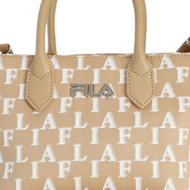 FILA Classic Business Fashion Fabric Tote Bag Women bags Bear-Brown F13W421165FLK
