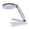 Rechargeable Folding Handheld Magnifier With 18 Led Light Foldable Desktop Magnifying Glass For Jewelry Appraisal Reading Repair