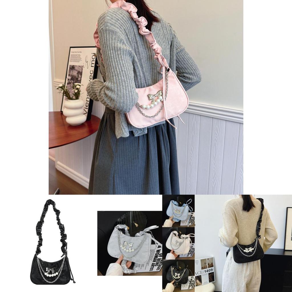 Stylish Chic Crescent Shoulder Bag 2024 Trendy Summer Pu Crossbody Bag