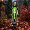 Halloween Party Supplies 2Pcs Solar Skeleton Yard Stake, LED Garden Lights, Waterproof Wireless Stakes Realistic Skull Figurines for Outdoor