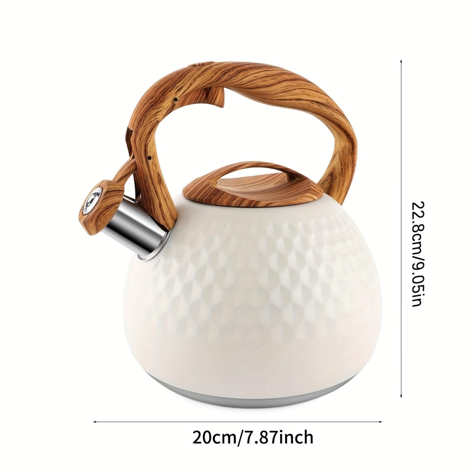 

KEMORELA 3L Stainless Steel Whistling Kettle with Anti-Scald Handle Large Capacity Cooktop Teapot for Outdoor Cooking