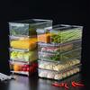 Modular Food Storage Container Transparent PET Refrigerator Organiser Space Efficient Kitchen Cabinet Organiser