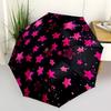 1pc Pink Star Sequins Automatic Opening and Closing Folding Umbrella with 8 Iron Ribs - Portable, Foldable for Travel yy251124118