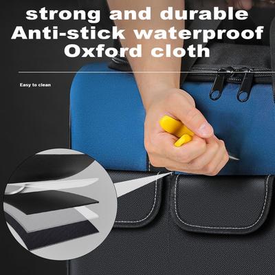 Tool Bag Waterproof Tool Organization Bags Zipper Hardware Case Oxford Thick Wear-Resistant for Construction Site Electrical Car