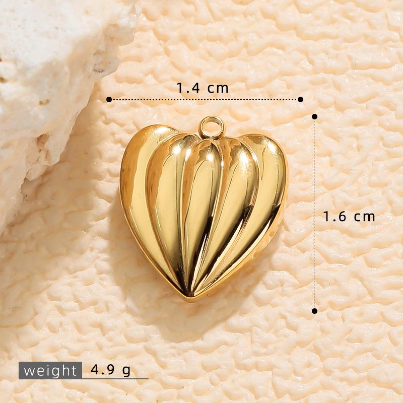 Europejski i Amerykański Stal Nierdzewna 3D Diamentowe Serce Wisiorek do DIY Biżuterii