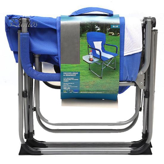 Scaun pliabil în aer liber cu suport pentru pahare Masă laterală portabil, ușoară, rezistentă, camping, rucsac, pe plajă, picnic, pescuit, scaun pliabil.