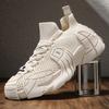 2025 Summer New Platform Sports Shoes Lace-up Non-slip Fly-woven Men's Shoes Socks Mouth Trend Outdoor Trend Shoes