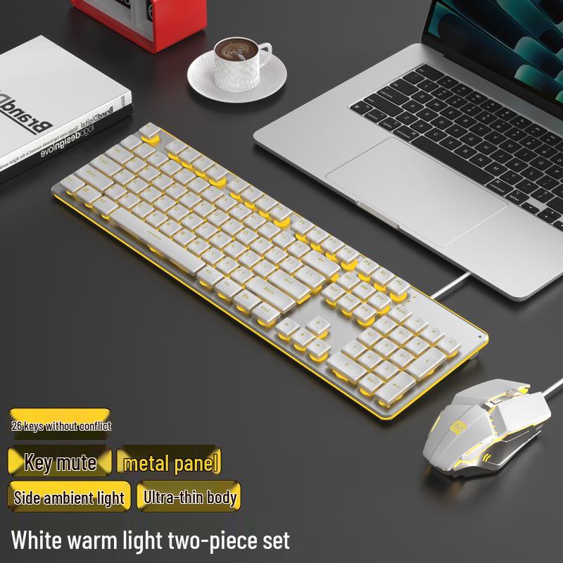 K8 Wired/Wireless Mechanical Keyboard & Mouse Set for Office and Gaming