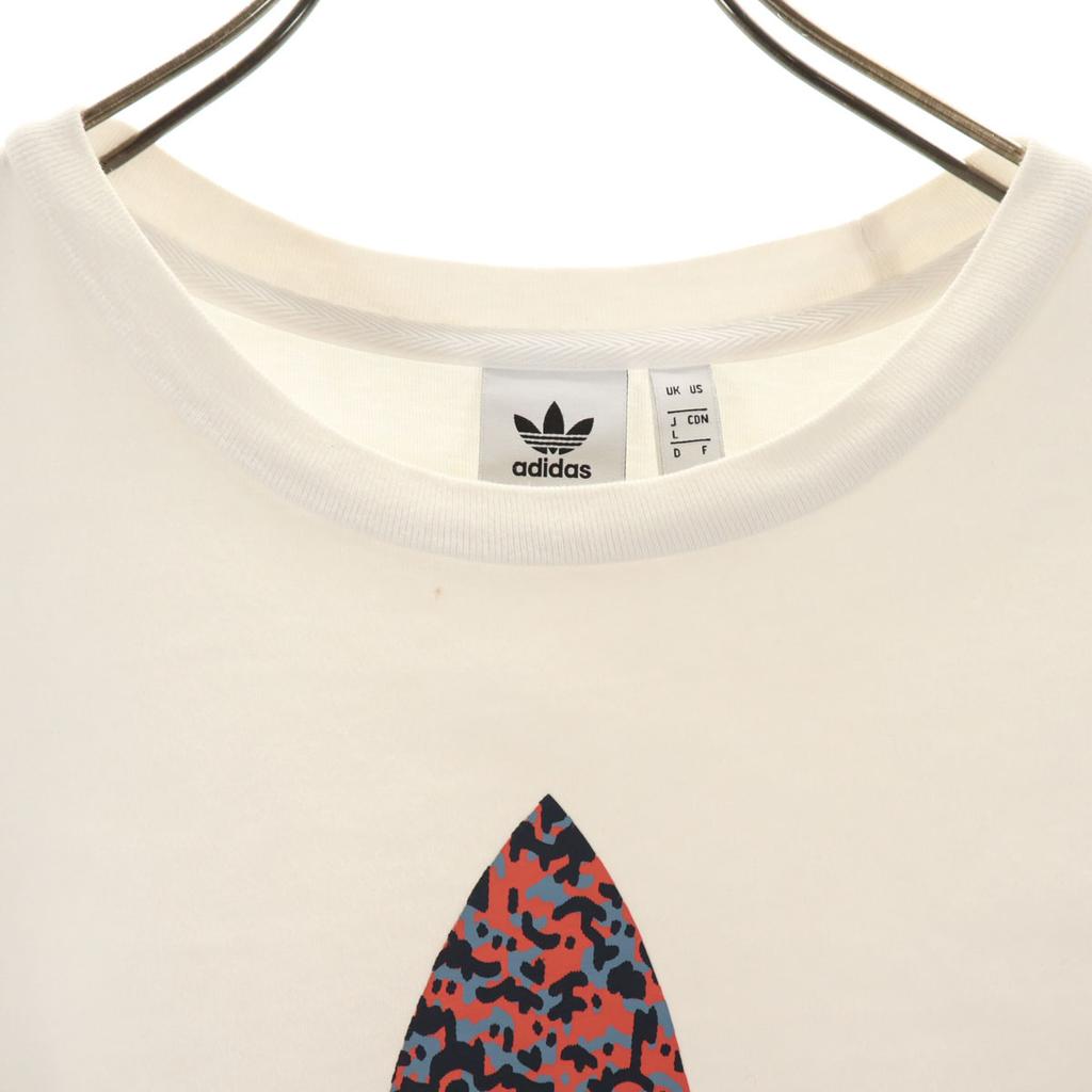 adidas Originals Trefoil logo Short sleeve T-shirt L off white Women Used