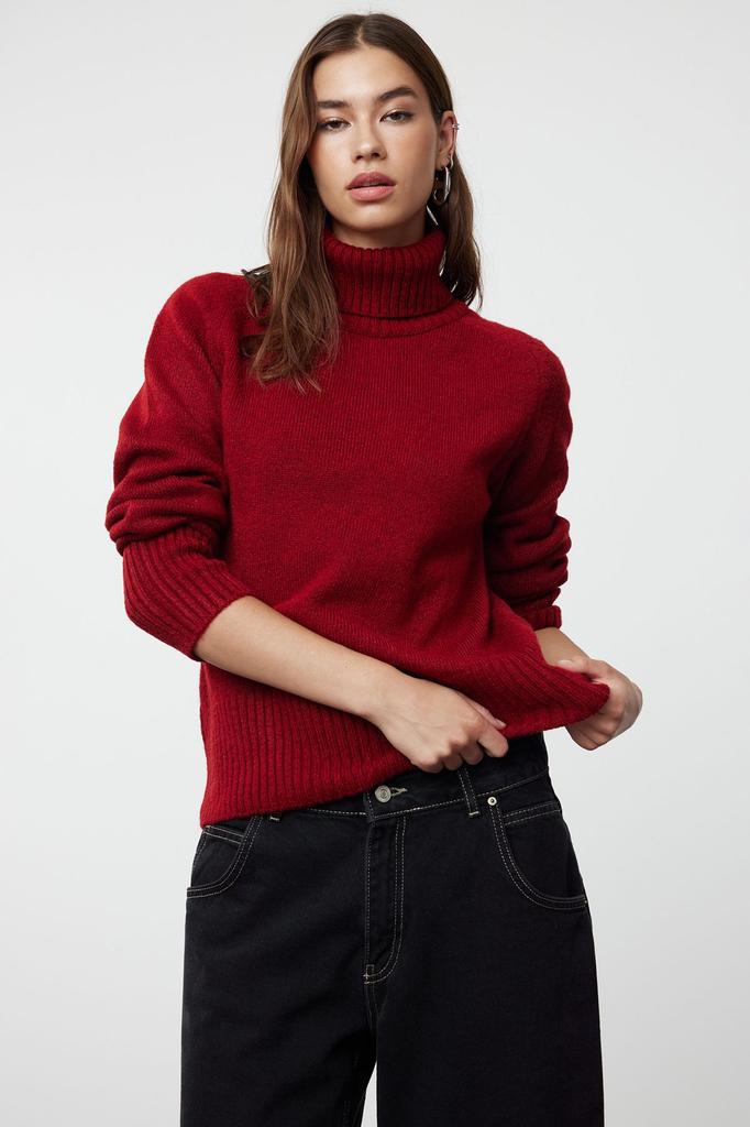 Women's Elegance Style Sweater Mint Soft Textured Basic Knitwear Sweater