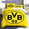 Lenjerie de pat cu model BVB, Set cu cuvertură, Husă cuvertură, Față de pernă, Cadou de casă pentru ziua de naștere (1 * husă de pilotă + 2 * fețe de pernă, fără miez)