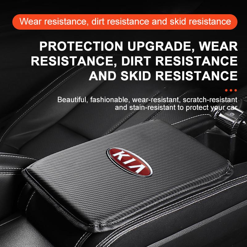 Car Armrest Box Mats Leather Center Console Covers Interior Accessories For KIA Cerato Sportage R K2 K3 K5 K6 K7 K8 RIO 3 4 Sorento Picanto