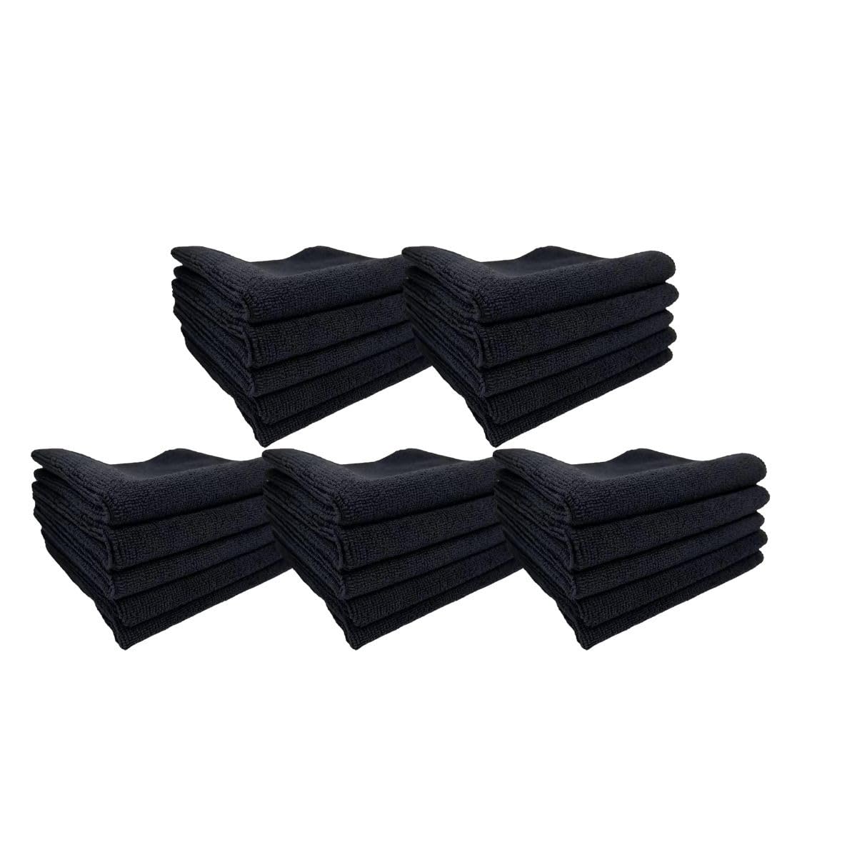 

TARO WORKS Microfiber Car Wash Towel, 11.8 x 11.8 inches (30 x 30 cm), Includes 25 pcs чёрный