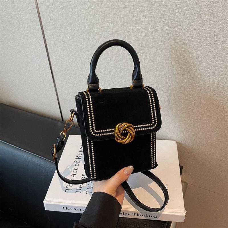 

Женская сумка кроссбоди с ретро-текстурой - Летняя модная сумочка в корейском стиле чёрный